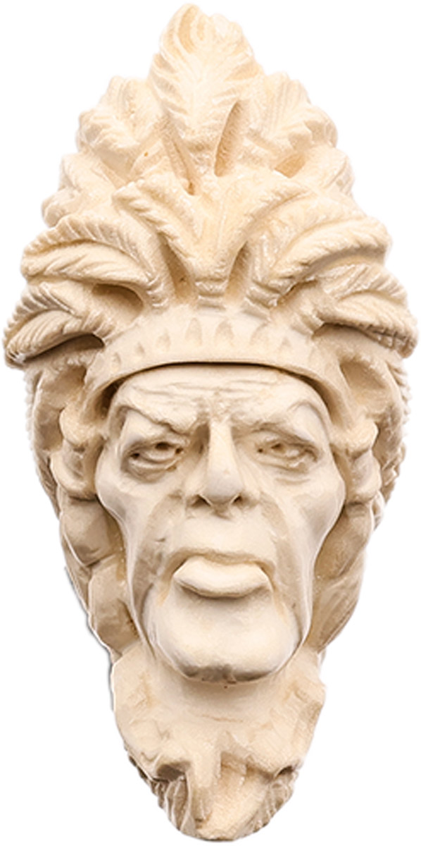AKB Meerschaum Carved Man with Hat (Tekin) (With Case)