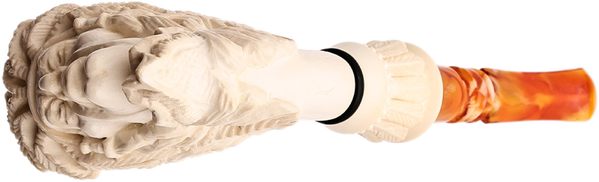 AKB Meerschaum Carved Man with Hat (Tekin) (With Case)