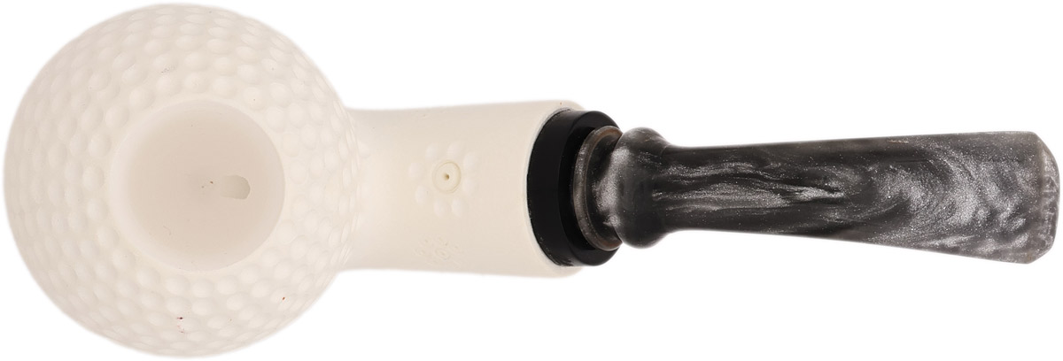 AKB Meerschaum Lattice Reverse Calabash Bent Ball (Ali) (with Case)