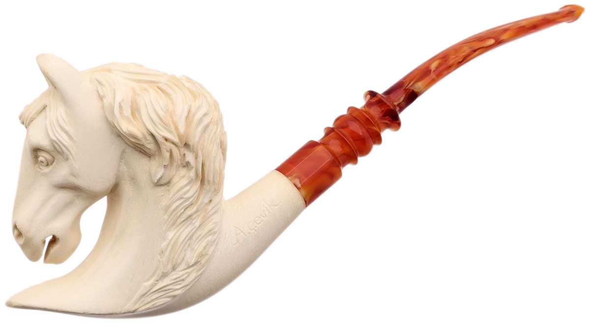 AKB Meerschaum Carved Wild Stallion (A. Cevik) (with Case)