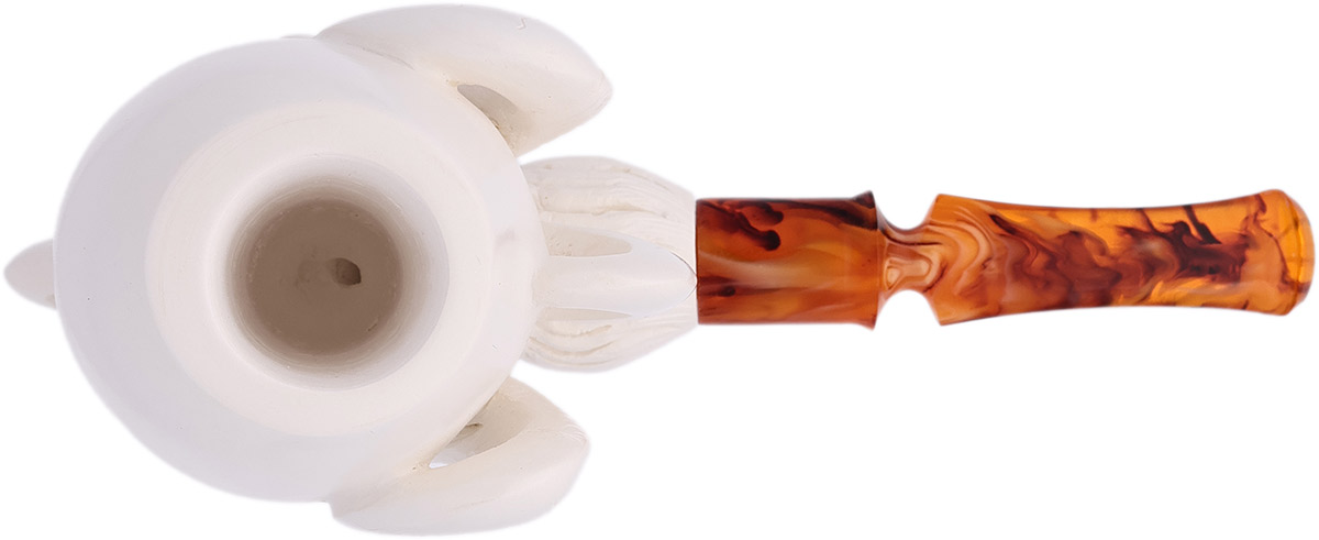 AKB Meerschaum Carved Dragon Claw Holding Egg (with Case)