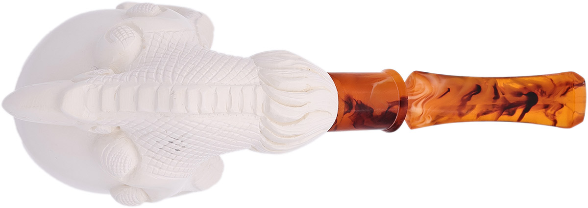 AKB Meerschaum Carved Dragon Claw Holding Egg (with Case)