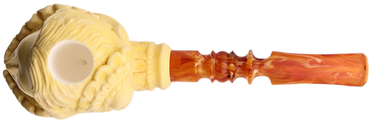 AKB Meerschaum Carved High Society Lady with Hat (A. Cevik) (with Case)