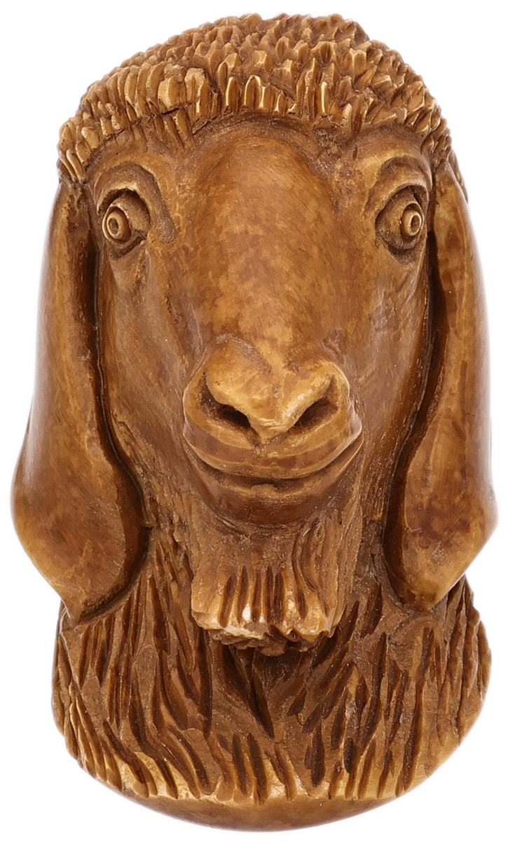 AKB Meerschaum Carved Goat (A. Cevik) (with Case)