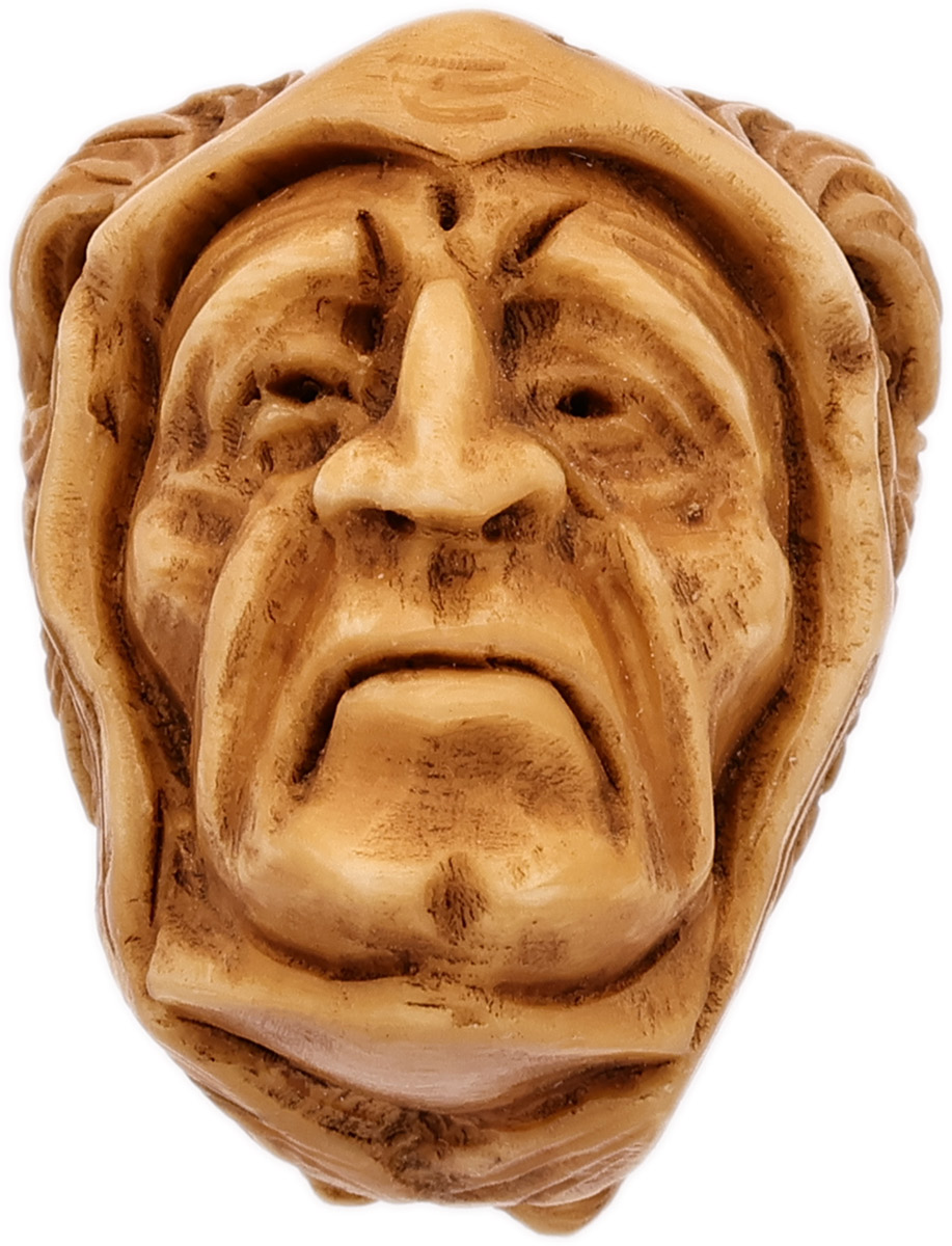AKB Meerschaum Carved Native American with Headdress (with Case)