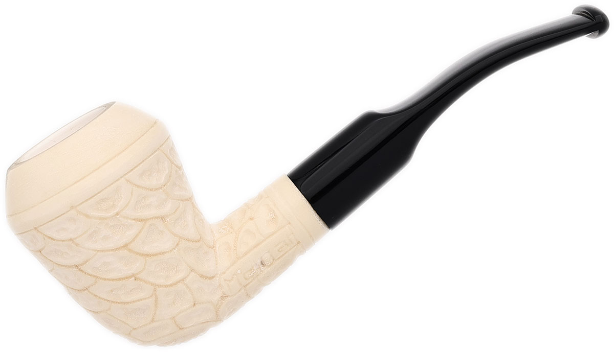Carved Bent Dublin (Mcinar) (with Case) Tobacco Pipe