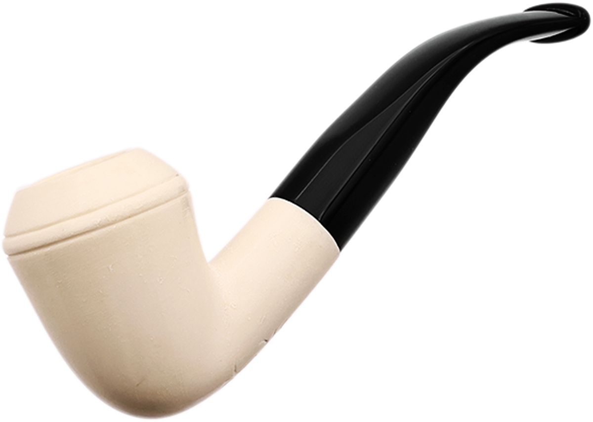 AKB Meerschaum Spot Carved Bent Dublin (with Case)