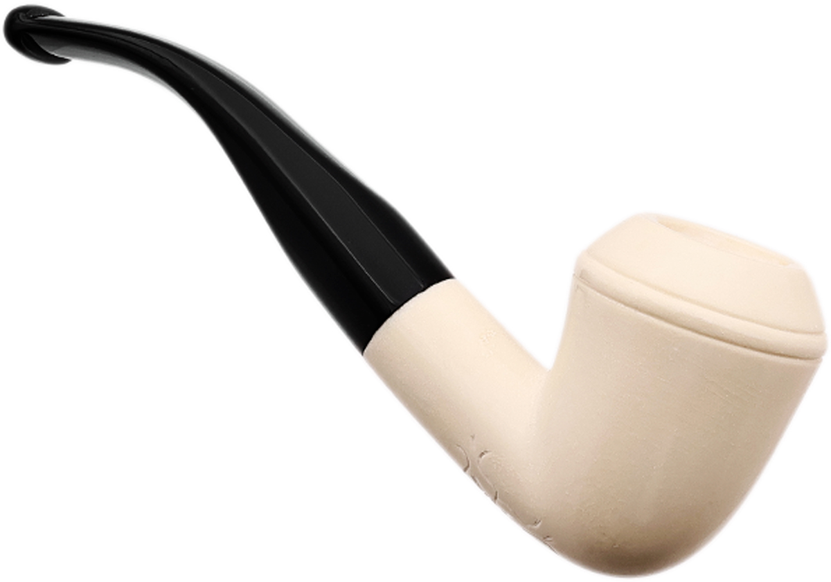 AKB Meerschaum Spot Carved Bent Dublin (with Case)