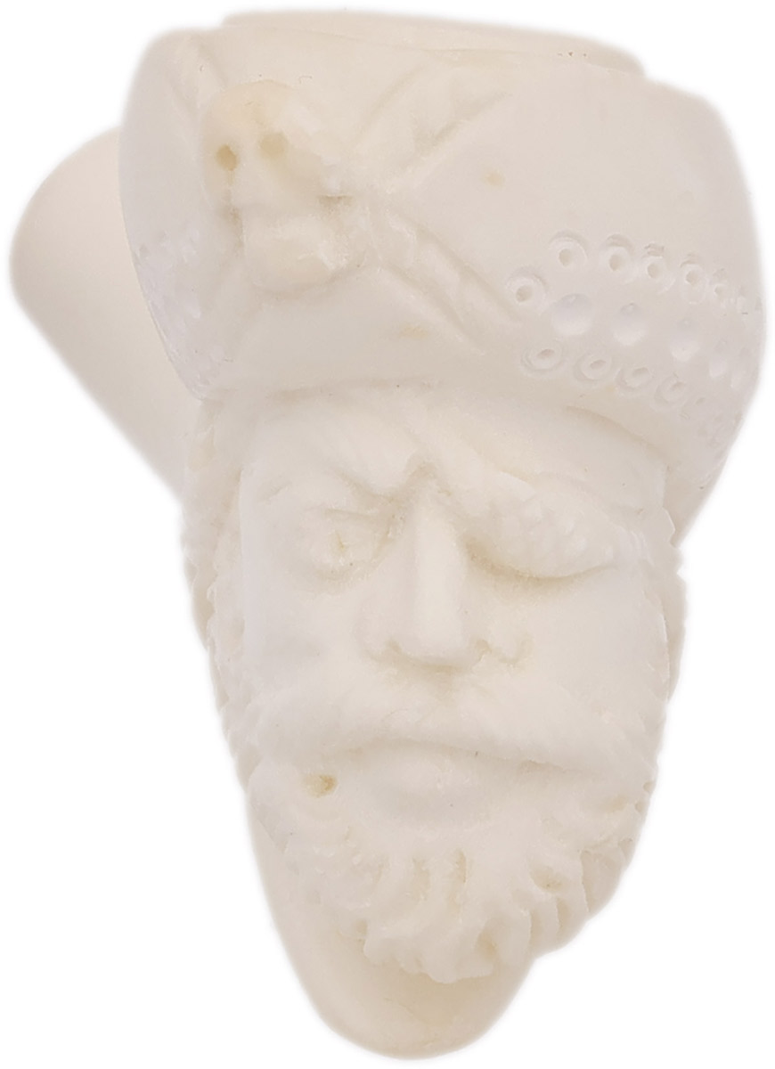 AKB Meerschaum Carved Pirate with Eyepatch & Cap