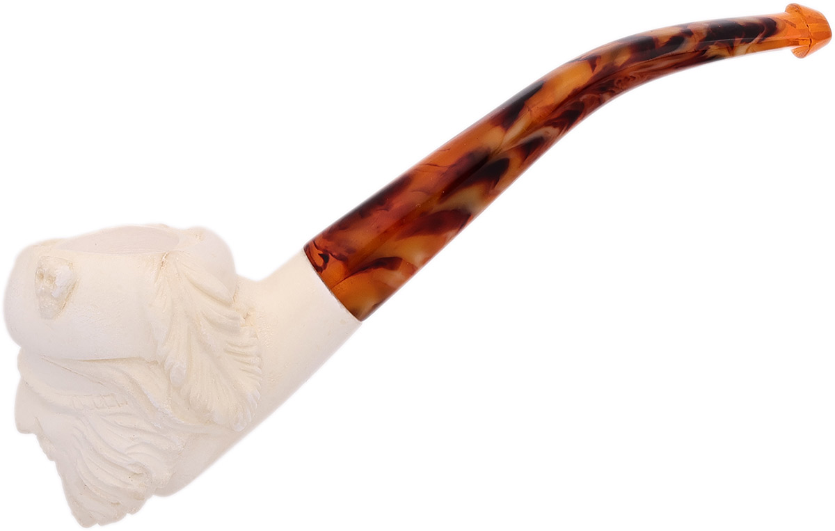 AKB Meerschaum Carved Laughing Pirate with Eyepatch & Cap