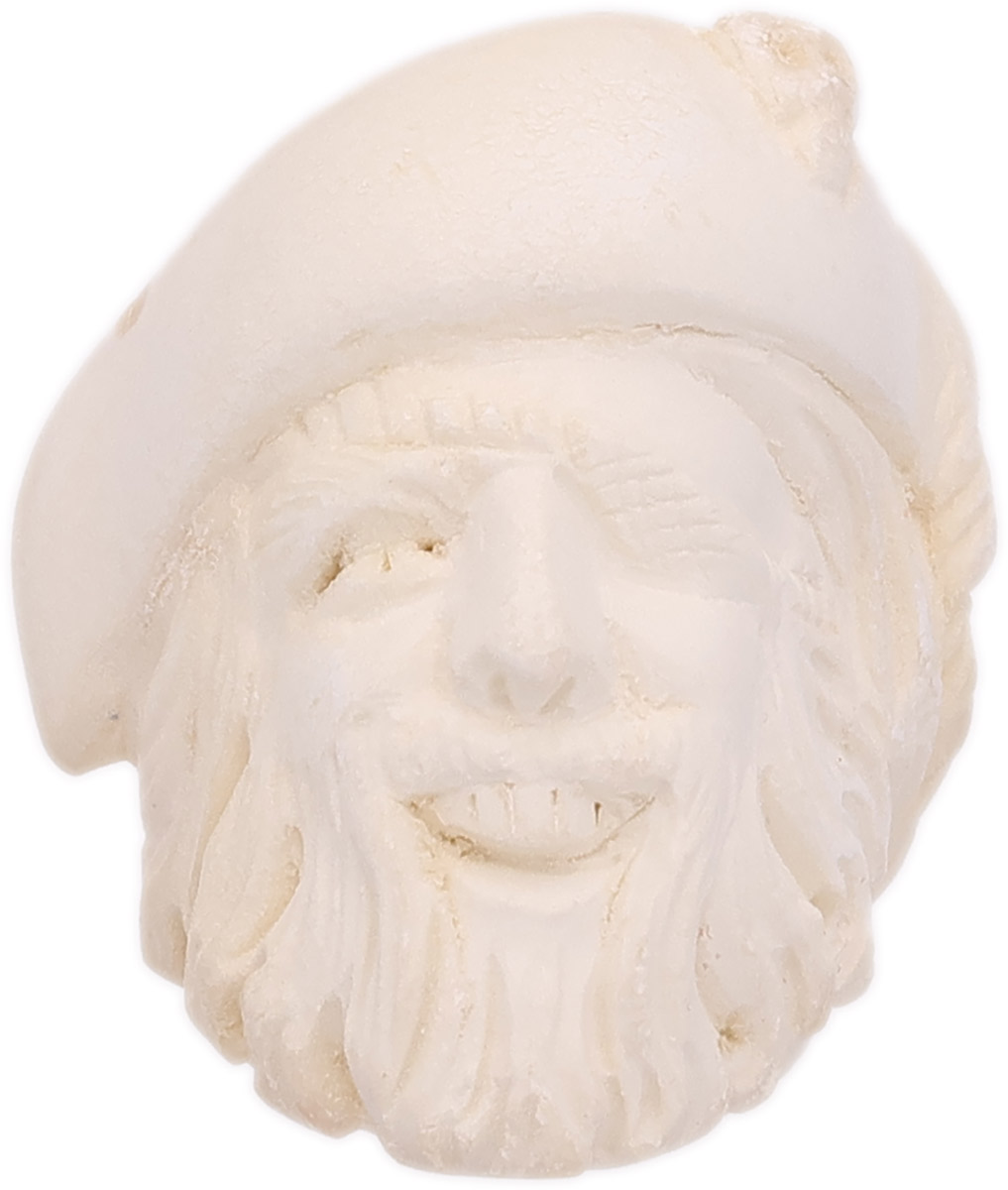AKB Meerschaum Carved Laughing Pirate with Eyepatch & Cap