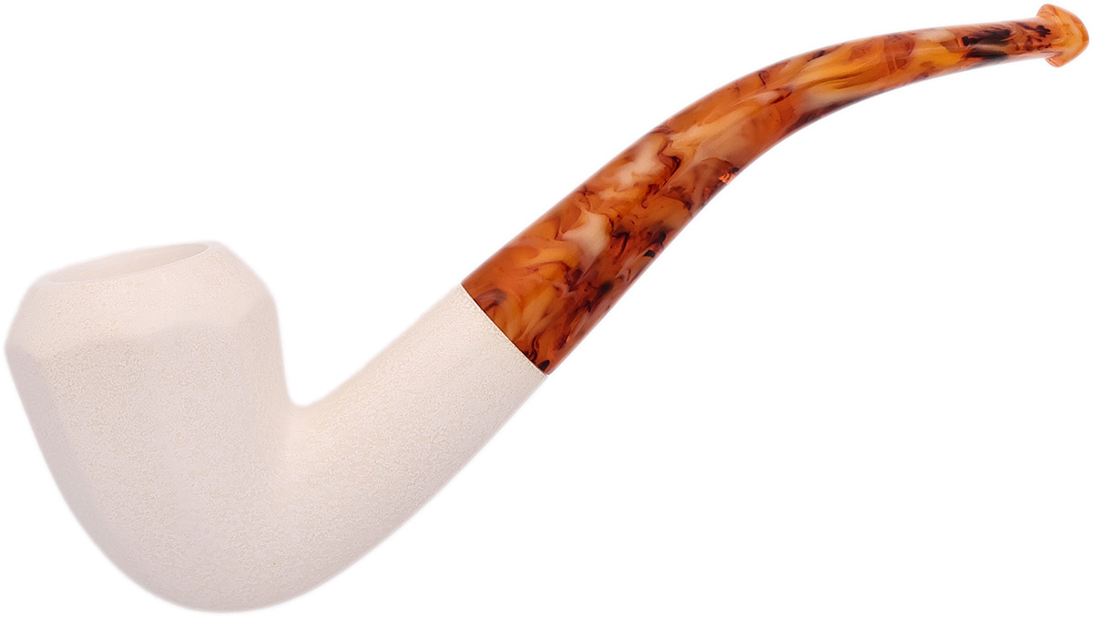 AKB Meerschaum Smooth Paneled Bent Dublin (with Case)