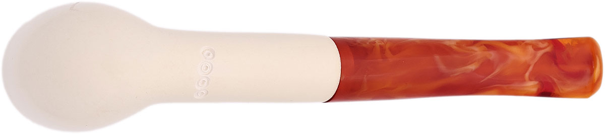 AKB Meerschaum Spot Carved Bent Billiard (with Case)