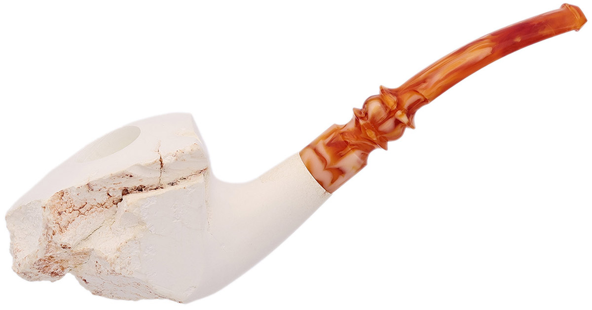 AKB Meerschaum Partially Rusticated Freehand (with Case)