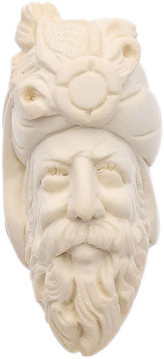 AKB Meerschaum Carved Bearded Man with Cap (with Case)