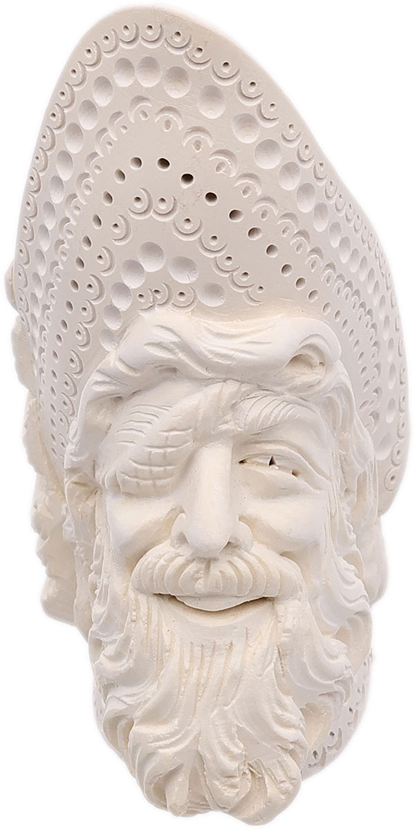 AKB Meerschaum Carved Laughing Pirate with Eyepatch & Cap (with Case)