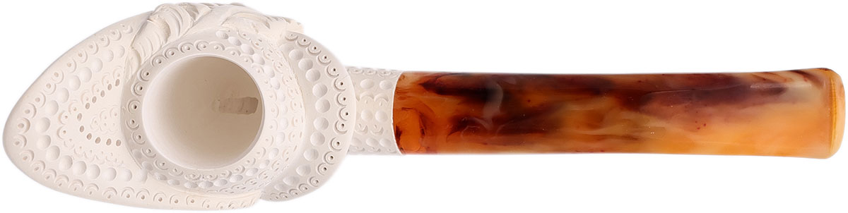 AKB Meerschaum Carved Laughing Pirate with Eyepatch & Cap (with Case)