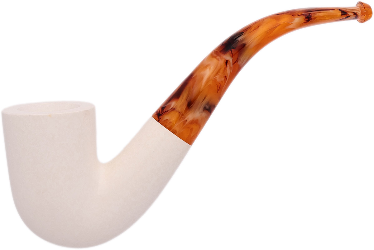 AKB Meerschaum Smooth Bent Billiard (with Case)