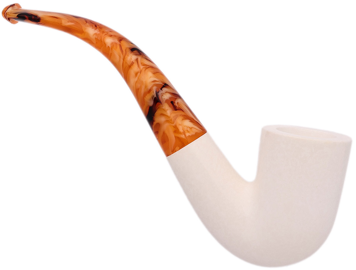 AKB Meerschaum Smooth Bent Billiard (with Case)