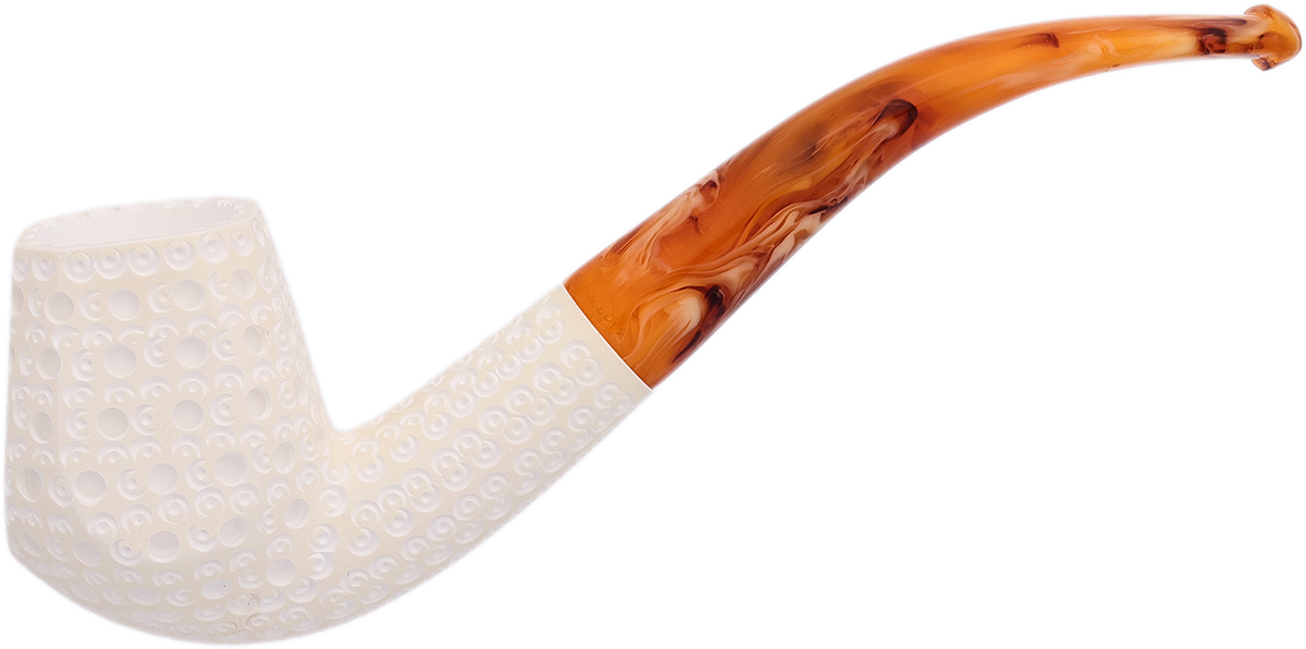 AKB Meerschaum Lattice Paneled Bent Brandy (with Case)