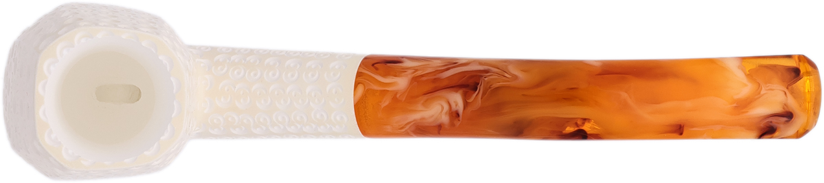 AKB Meerschaum Lattice Paneled Bent Brandy (with Case)