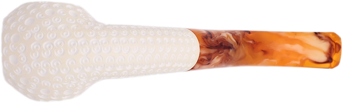 AKB Meerschaum Lattice Paneled Bent Brandy (with Case)