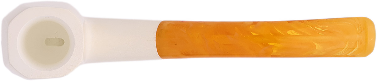 AKB Meerschaum Smooth Paneled Bent Brandy (with Case)