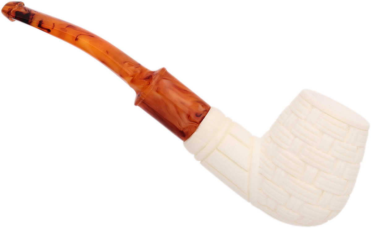 AKB Meerschaum Carved Bent Brandy (with Case)