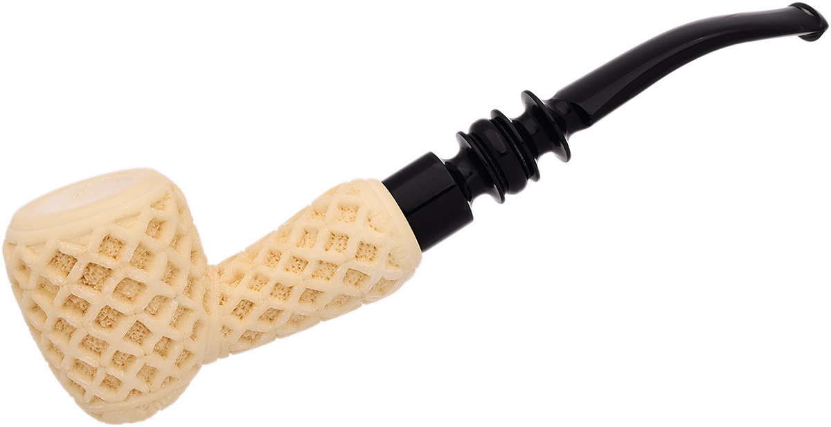 AKB Meerschaum Carved Floral Acorn (with Case)