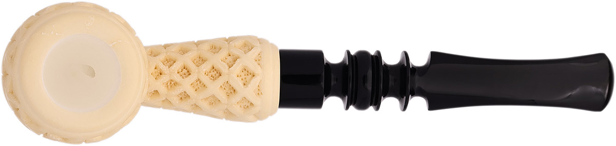AKB Meerschaum Carved Floral Acorn (with Case)