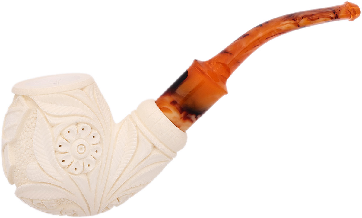 AKB Meerschaum Carved US Air Force Bent Apple (Yusuf) (with Case)