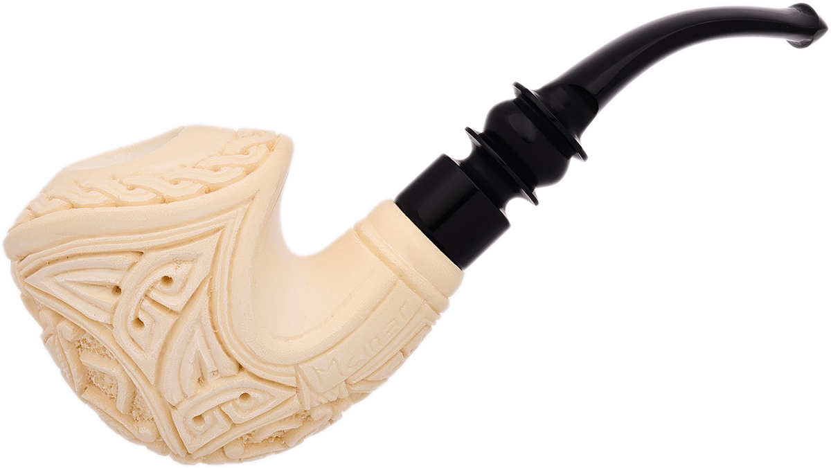 AKB Meerschaum Carved Floral Freehand (Mcinar) (with Case)