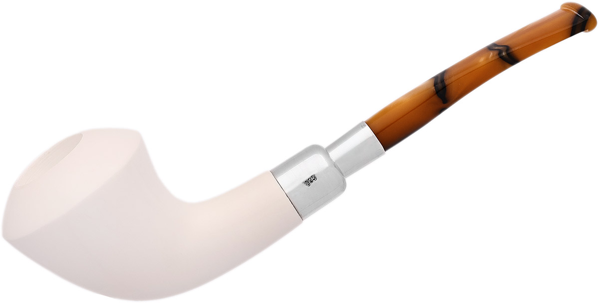 AKB Meerschaum Smooth Dublin with Silver (with Case)