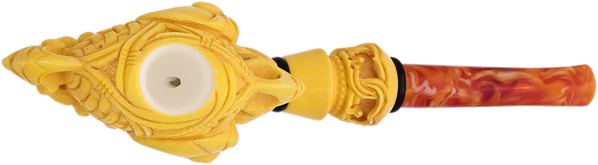 AKB Meerschaum Carved Dragon Claw Holding Carved Egg (Alpaslan) (with Case)