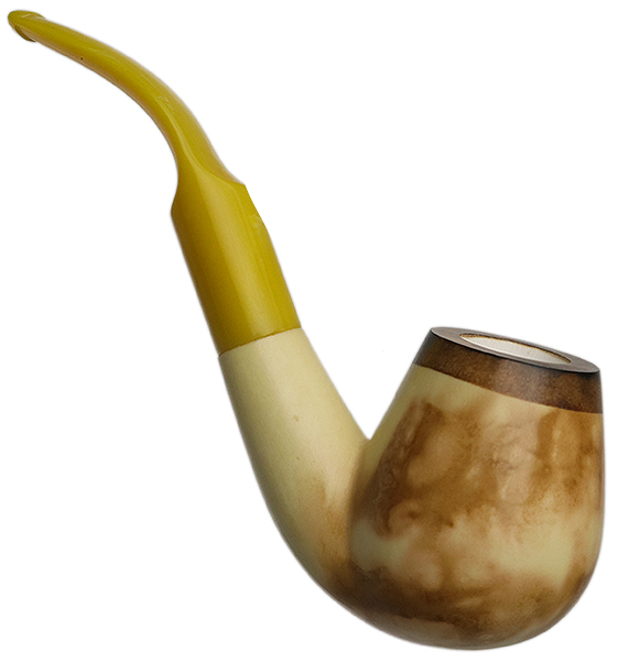 Smooth Bent Billiard 'Lee Van Cleef' (Ali) (with Case) Tobacco Pipe