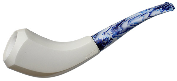 AKB Meerschaum Smooth Paneled Horn (Muhsin) (with Case)