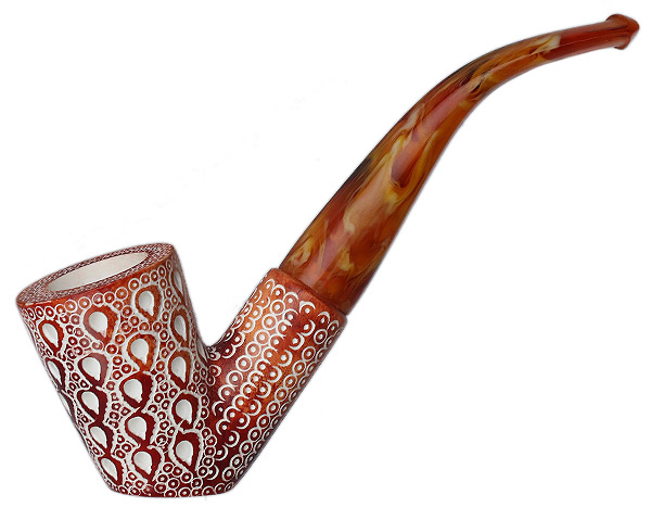 AKB Meerschaum Lattice Bent Dublin (Tekin) (with Case)