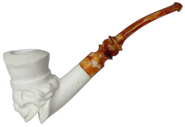 AKB Meerschaum Carved Skeleton with Magistrate