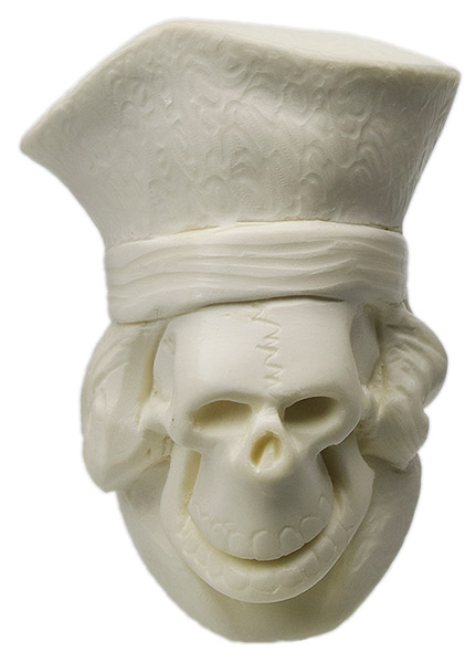 AKB Meerschaum Carved Skeleton with Magistrate