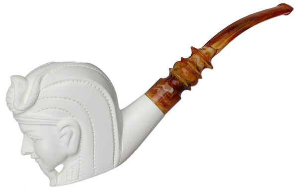 AKB Meerschaum Carved King Tut (S. Cosgun) (with Case)