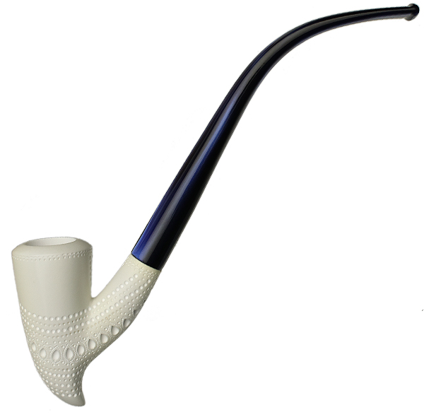AKB Meerschaum Lattice Freehand Churchwarden (with Case)