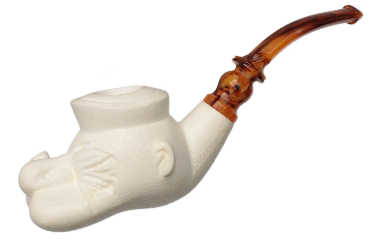 Carved Popeye (S. Cosgun) (with Case) Tobacco Pipe
