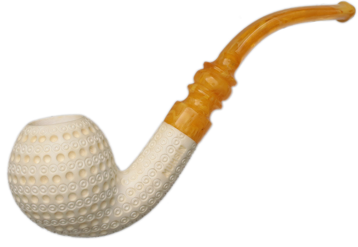 AKB Meerschaum Lattice Bent Apple (Muhsin) (with Case)
