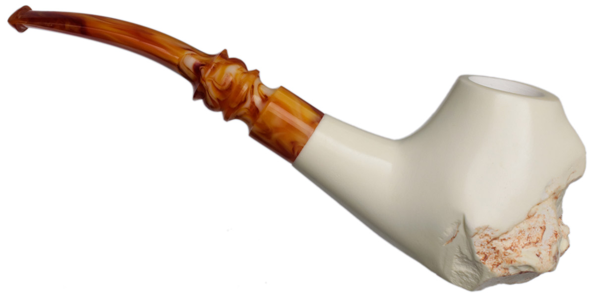 AKB Meerschaum Partially Rusticated Freehand (with Case)