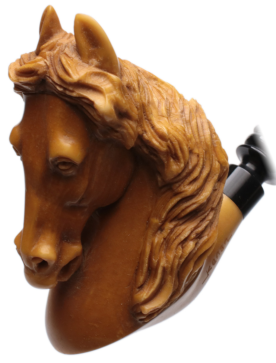 AKB Meerschaum Carved Horse (Kenan) (with Case)