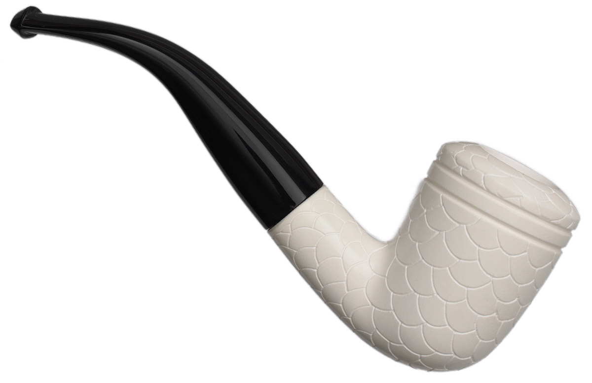AKB Meerschaum Carved Bent Dublin (with Case)