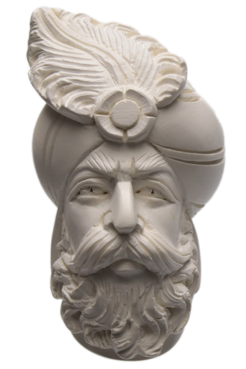 AKB Meerschaum Carved Bearded Man (with Case)