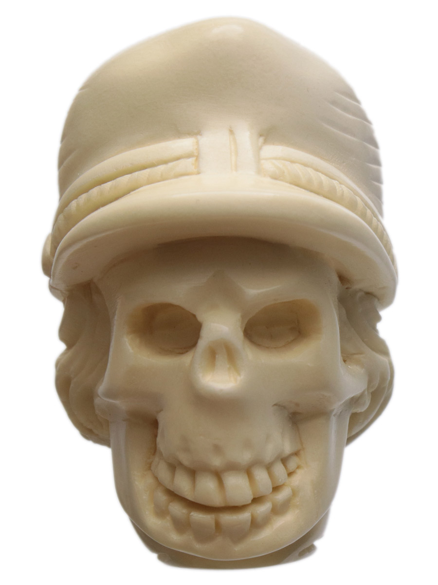 AKB Meerschaum Carved Skull in Hat (with Case)