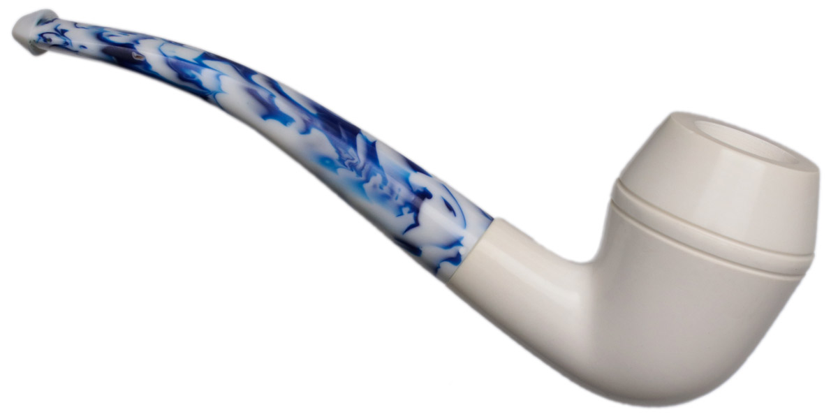 AKB Meerschaum Smooth Rhodesian Churchwarden (with Case and Extra Stem)