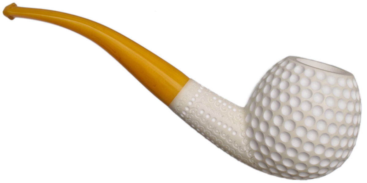 AKB Meerschaum Carved Bent Ball (Ali) (with Case)